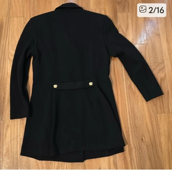 St. John Collection Black Blazer with Gold Buttons - Picture 2 of 10